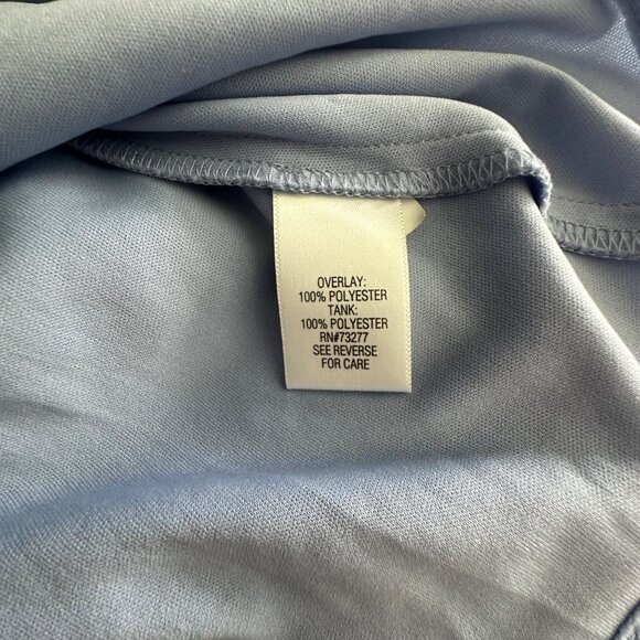 Apt. 9 Womens Light Blue Cold Shoulder Blouse With Tie Sleeves - Picture 6 of 9